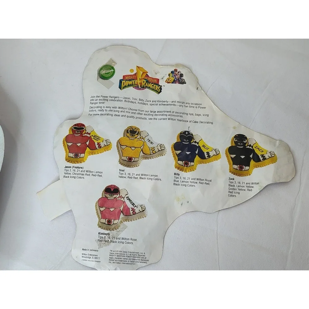 VTG Wilton Mighty Morphin Power Rangers Cake Mold Pan 1994 RARE SEE B26.1GA713